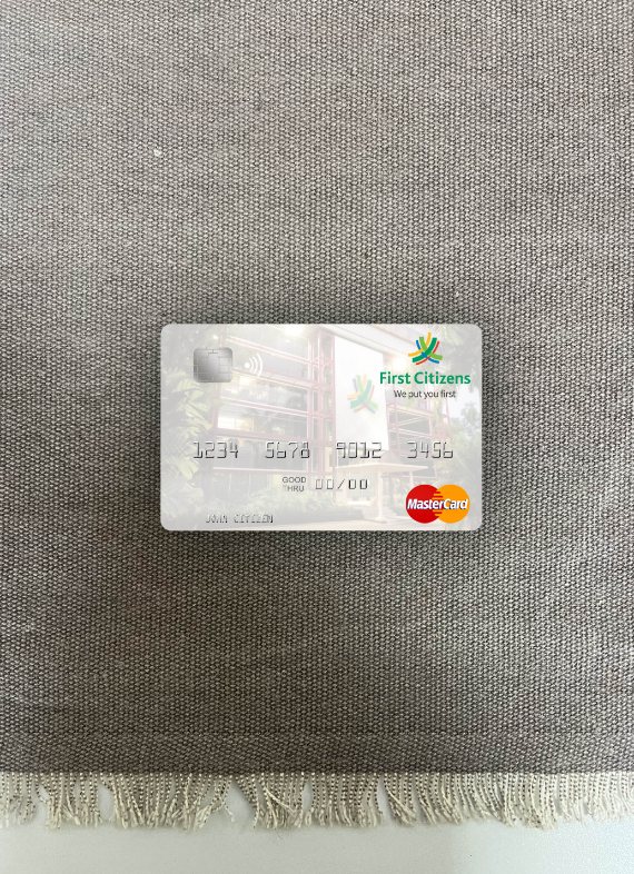 Download Trinidad and Tobago First Citizes Bank mastercard photolook front Photoshop template